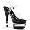 Pleaser - ADORE708LN KnöchelriemenSandale, Poledance Schuhe - Pole dance schuhe - Schwarz/Transparent Product image